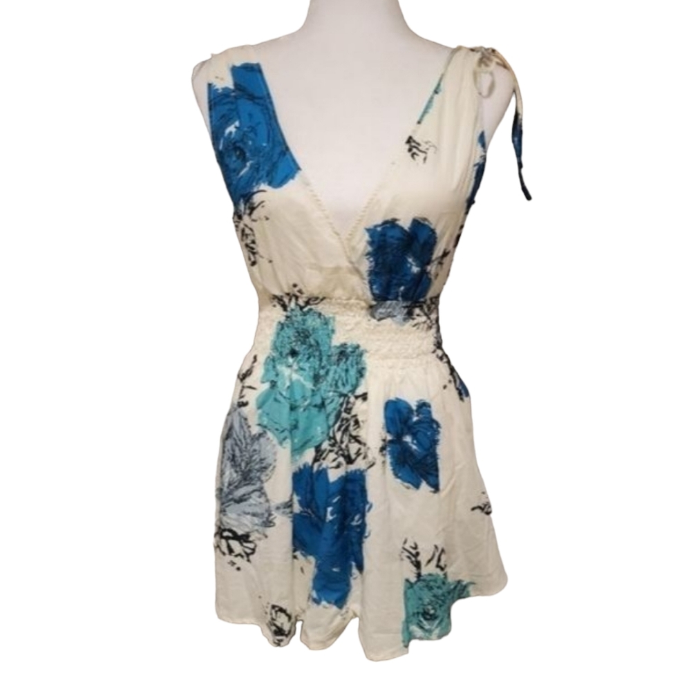 American Rag Womens Floral Print Smock Babydoll Top Size Small
